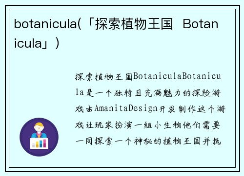 botanicula(「探索植物王国  Botanicula」)